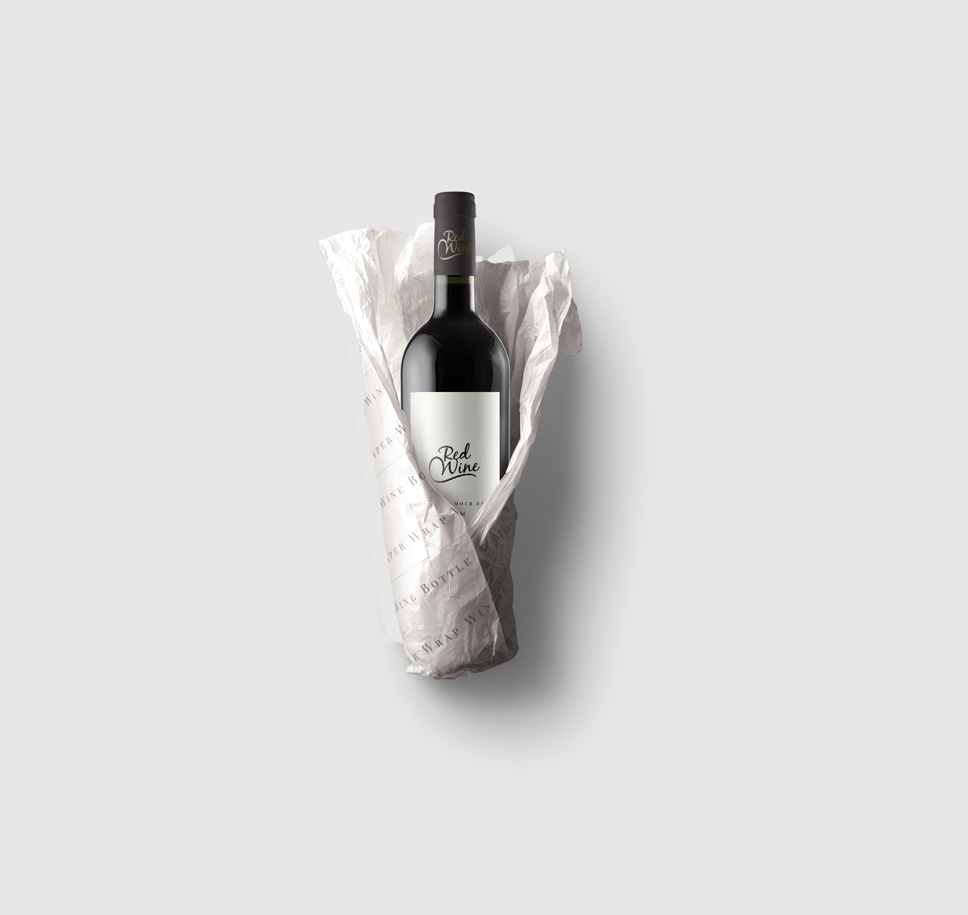 PaperWrapWineBottleMockup Style Works Agencia Digital